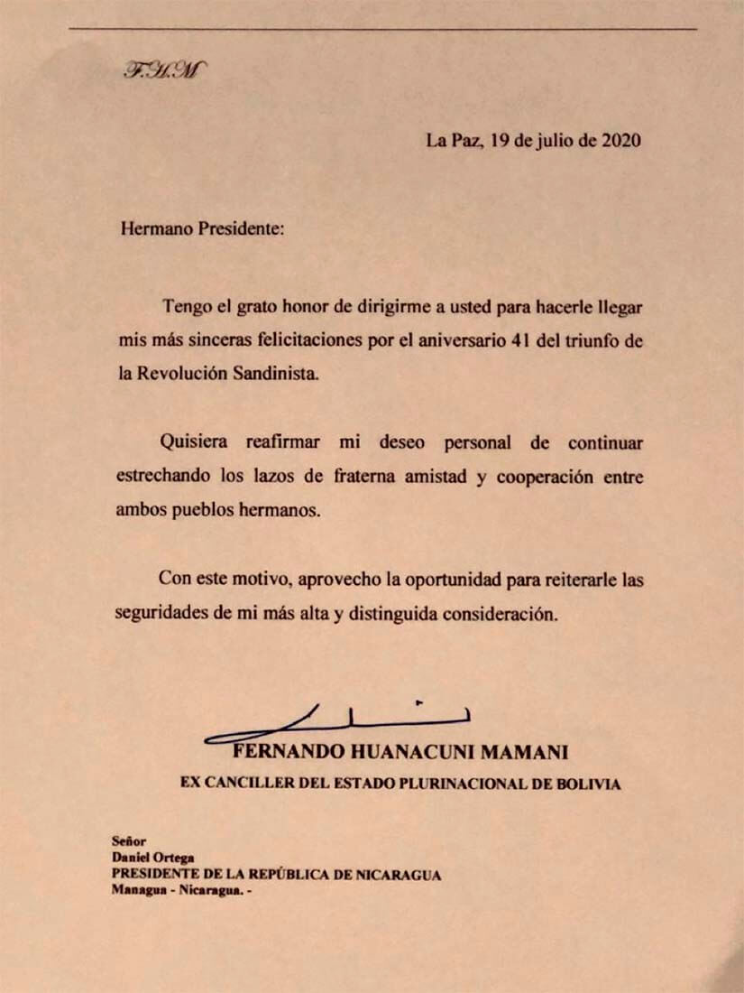 saludo-revolucion-sandinista-de-ex-canciller-bolivia